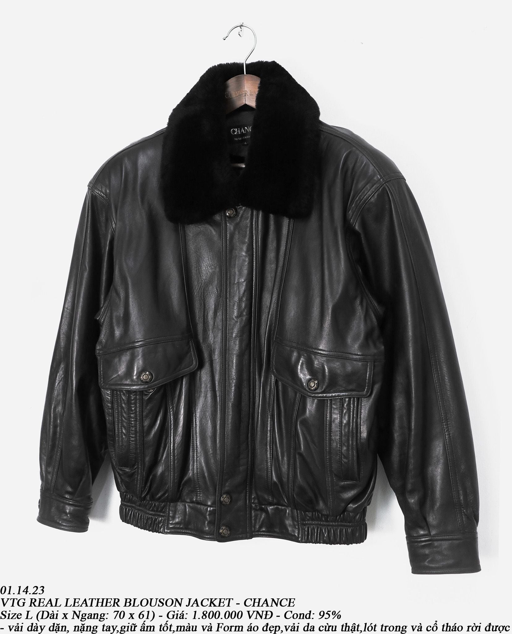  01.14.23 - VTG REAL LEATHER BLOUSON JACKET - CHANCE 