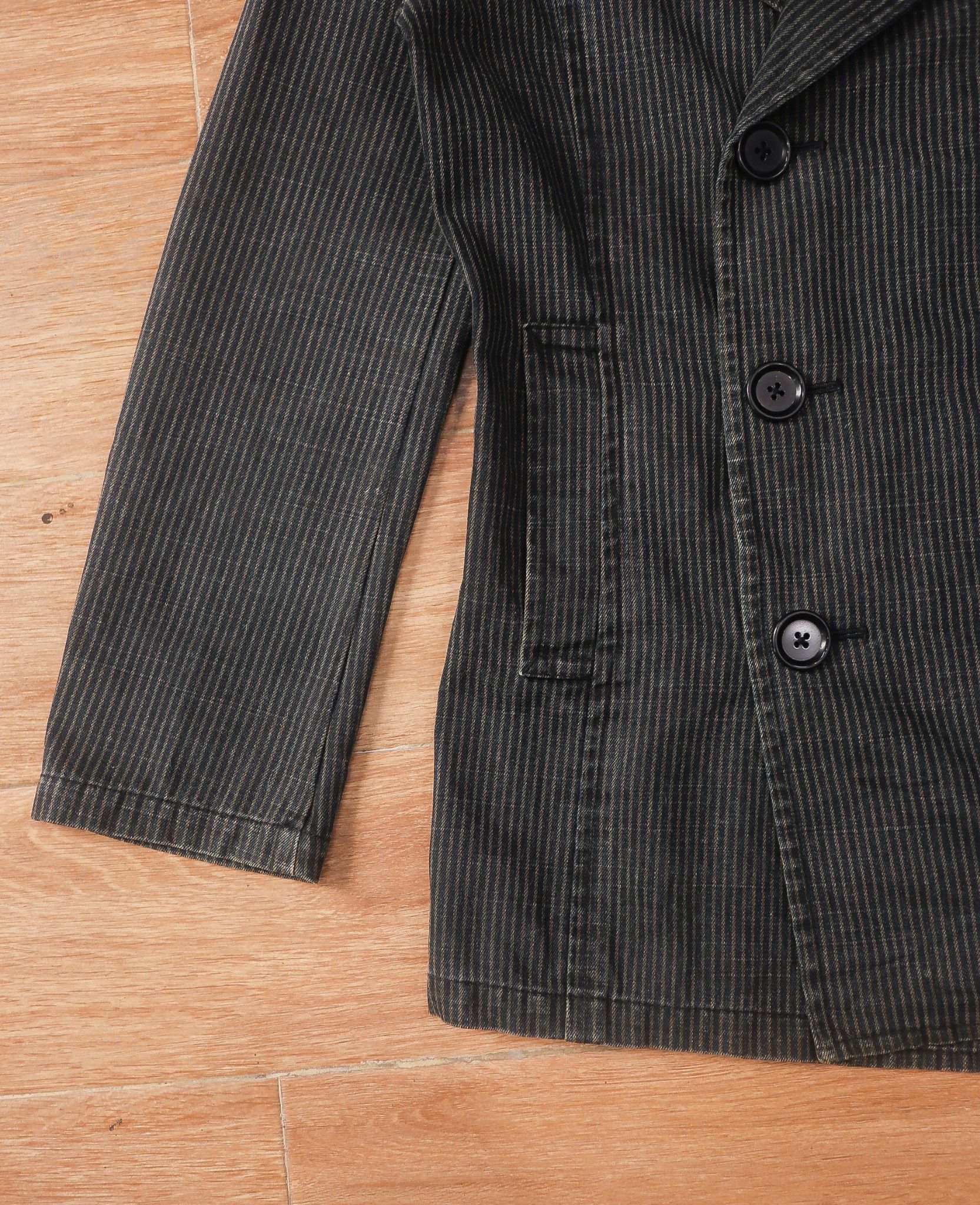  06.29.24 - VTG DOUBLE BREASTED BLAZER DENIM JACKET - THE DIFFERENCE RUPERT 