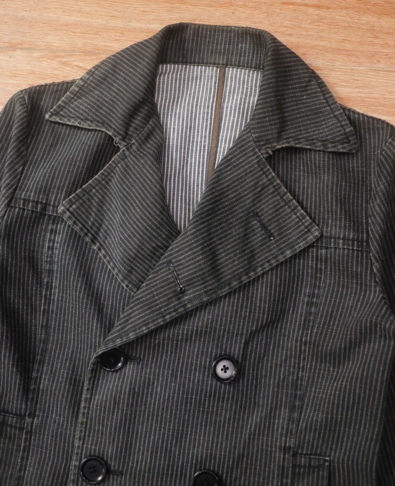  06.29.24 - VTG DOUBLE BREASTED BLAZER DENIM JACKET - THE DIFFERENCE RUPERT 
