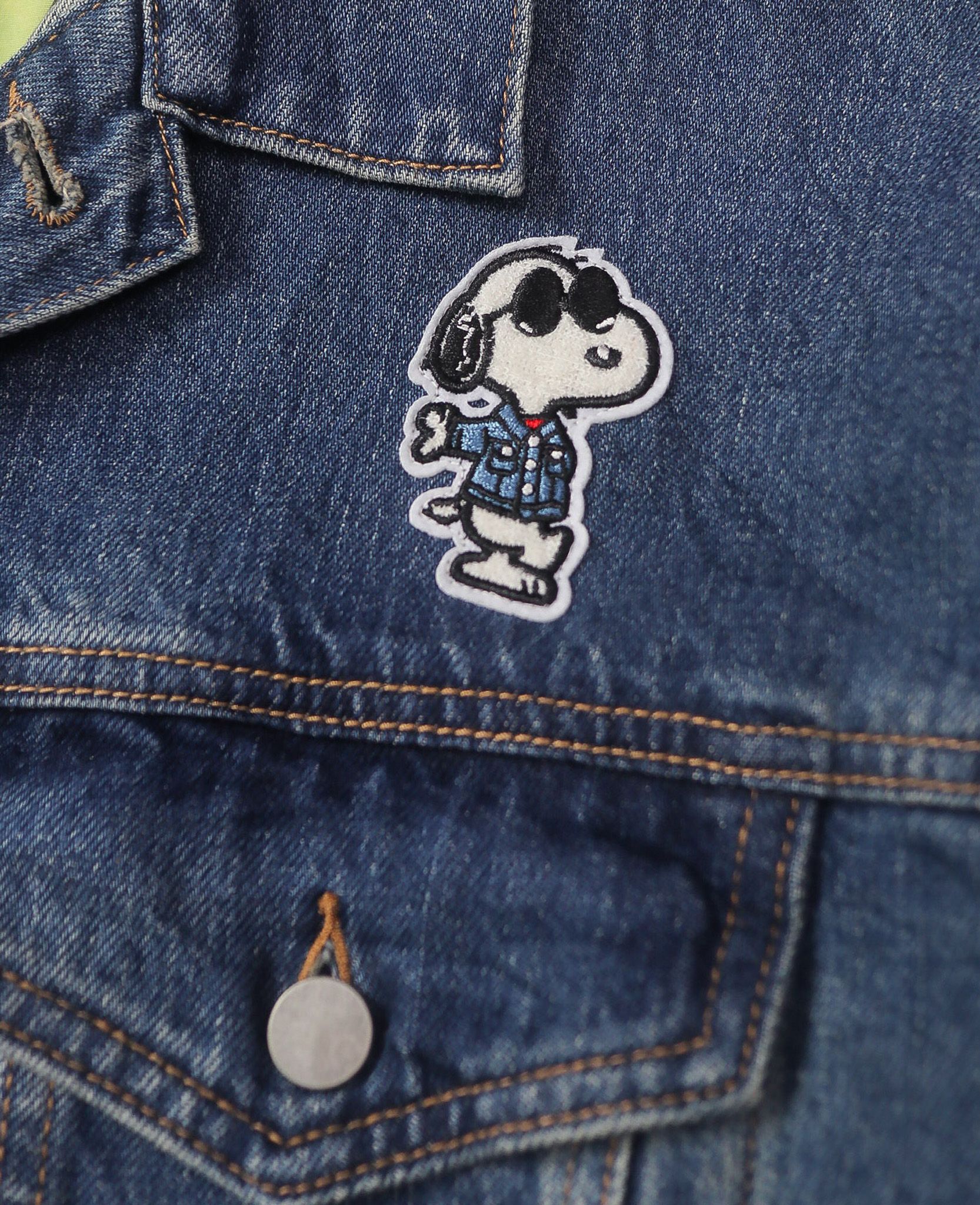  06.30.24 - VTG CROPPED DENIM JACKET - GU by UNIQLO x PEANUTS 2020 