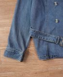  06.30.24 - VTG DOUBLE BREASTED BLAZER DENIM JACKET 