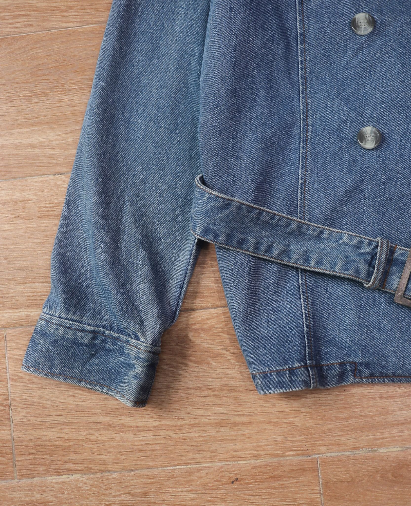  06.30.24 - VTG DOUBLE BREASTED BLAZER DENIM JACKET 