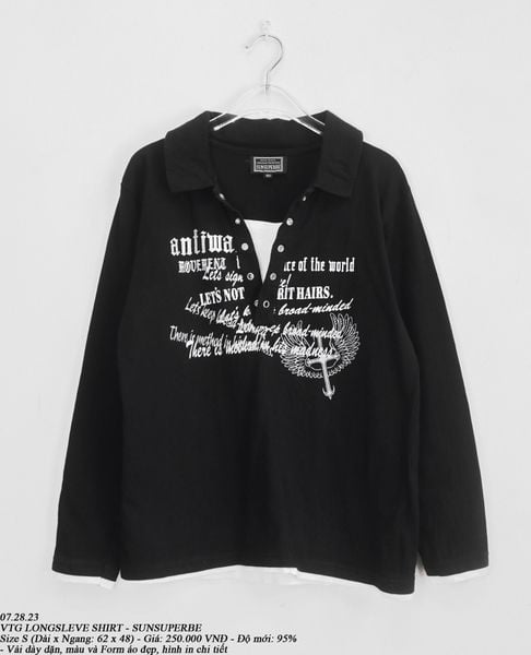  07.28.23 - VTG LONGSLEEVE SHIRT - SUNSUPERBE 