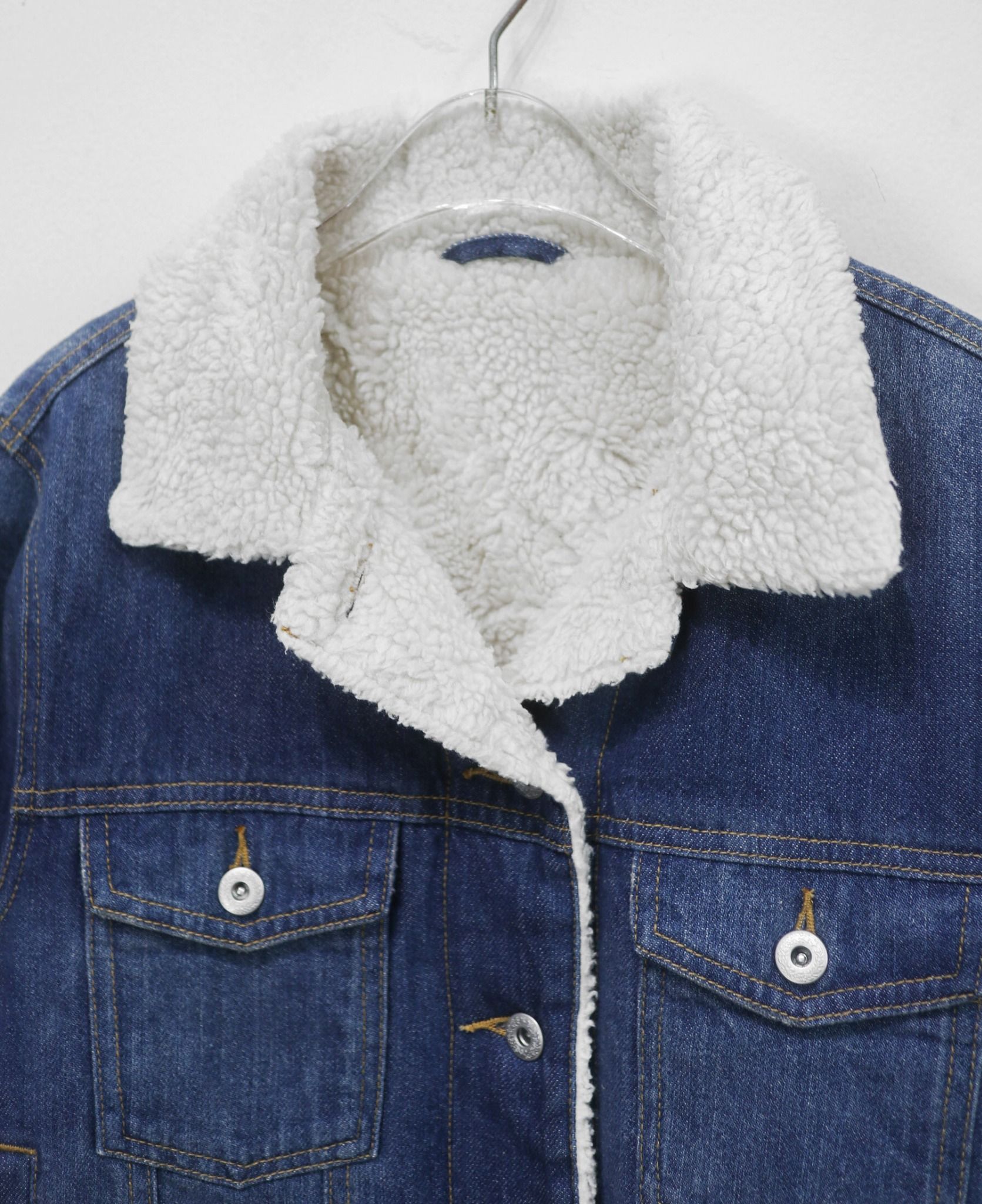  12.11.23 - VTG CROPPED SHERPA LINED DENIM JACKET - GU BY UNIQLO 