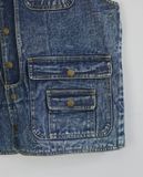  05.17.23 - VTG DENIM WORK VEST JACKET - FUJIMARK WORKER 