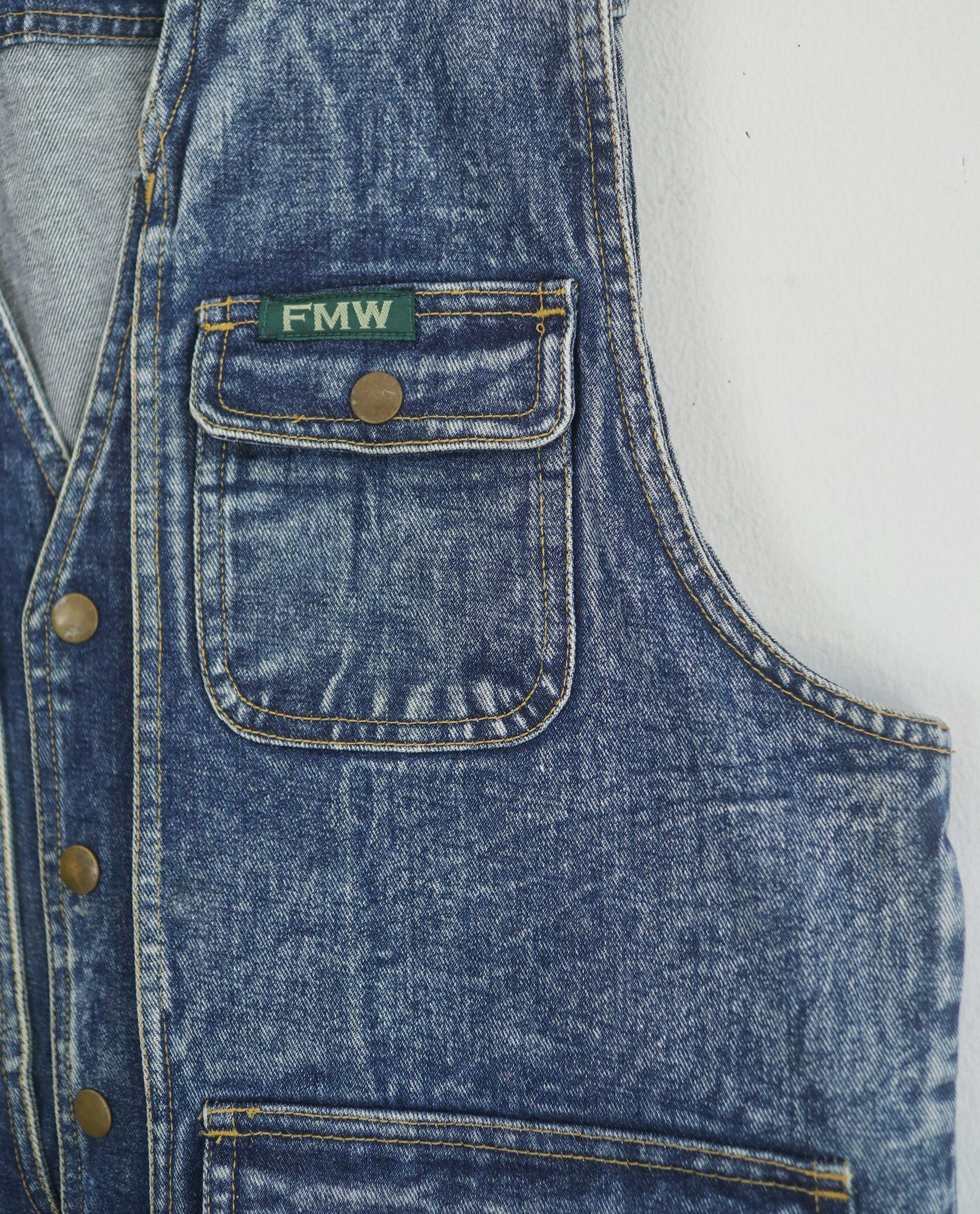  05.17.23 - VTG DENIM WORK VEST JACKET - FUJIMARK WORKER 