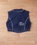  06.29.24 - VTG CROPPED DENIM VEST JACKET - ILYa LONG TEMPS 