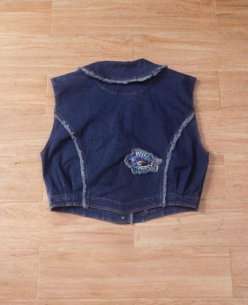  06.29.24 - VTG CROPPED DENIM VEST JACKET - ILYa LONG TEMPS 