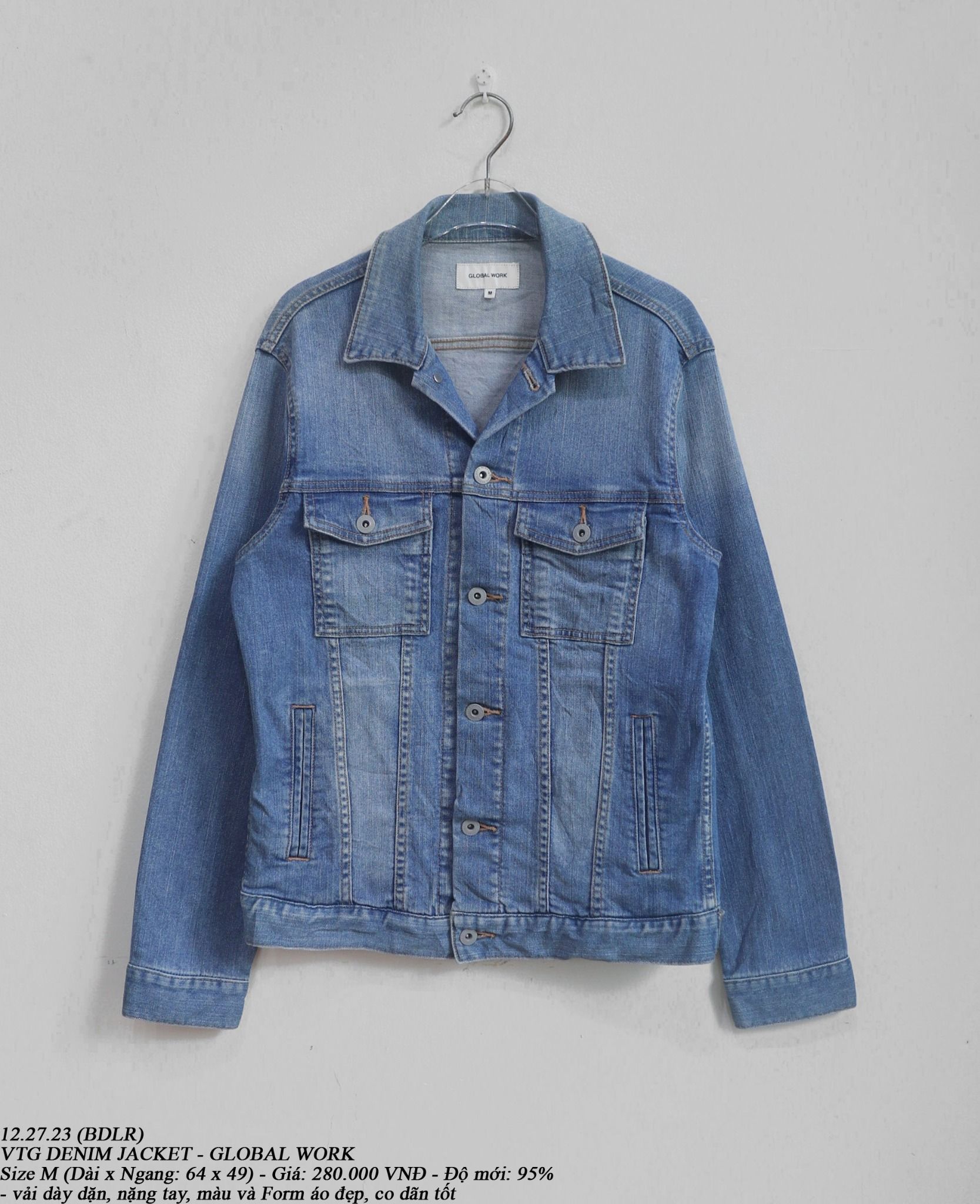  12.27.23 - VTG DENIM JACKET - GLOBAL WORK 