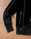  06.24.24 - VTG VELVET CROPPED TRACK JACKET - THE MURDER LICENSE 