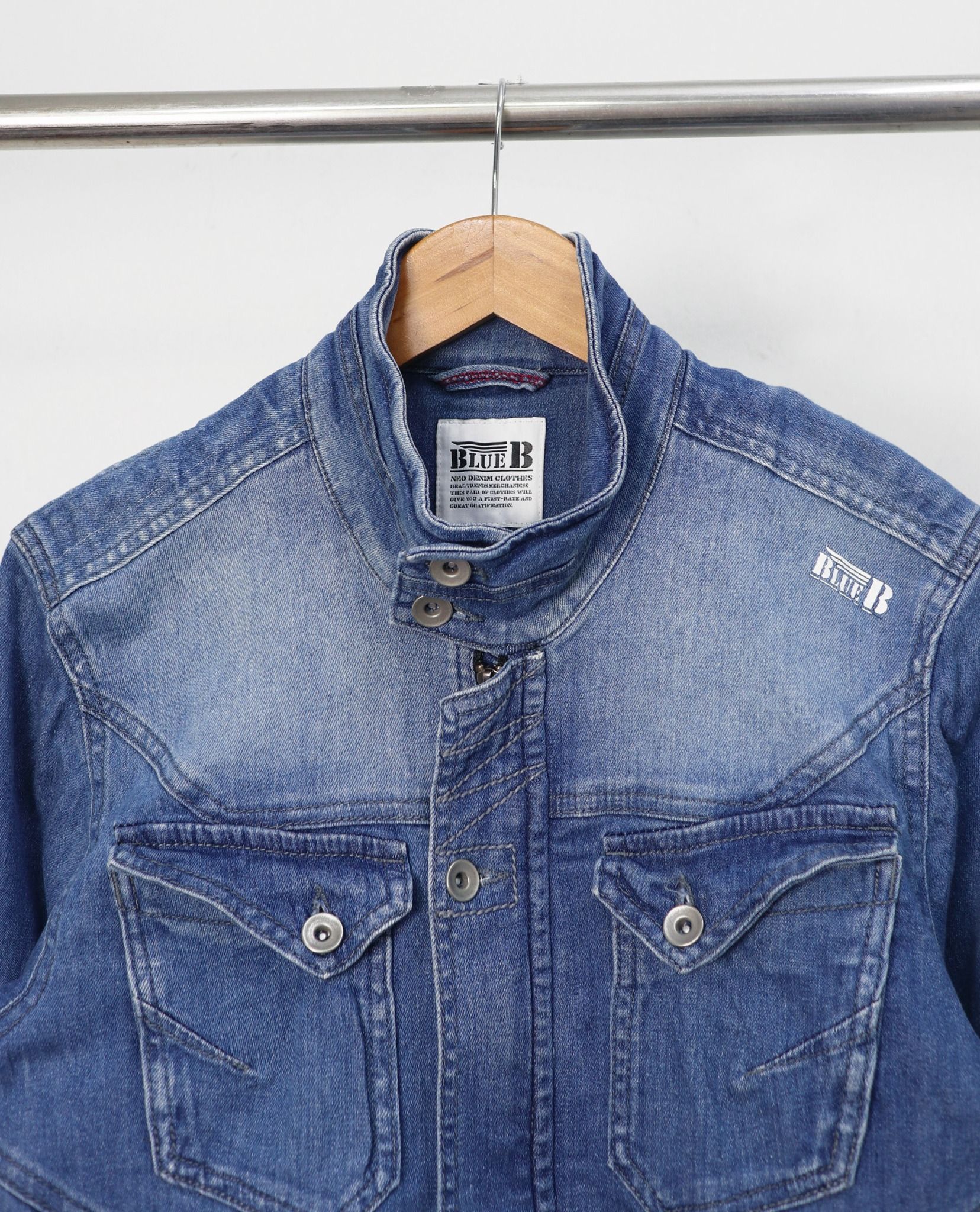 09.08.22 VTG DENIM JACKET BLUE B Breakdalaww Vintage Streetwear