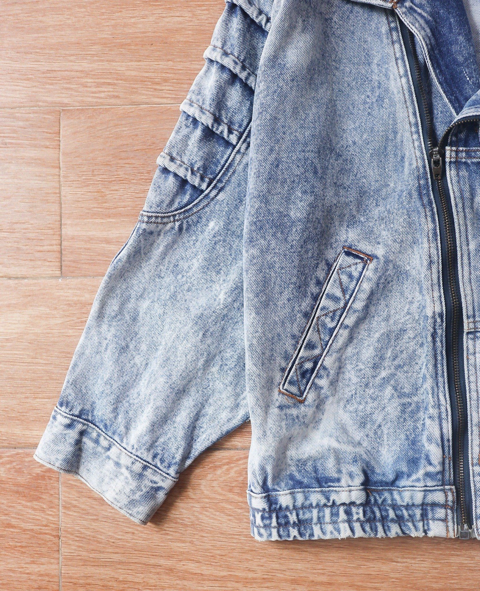  06.28.24 - VTG BIKER DENIM JACKET - HUNTER MOUNTAIN 