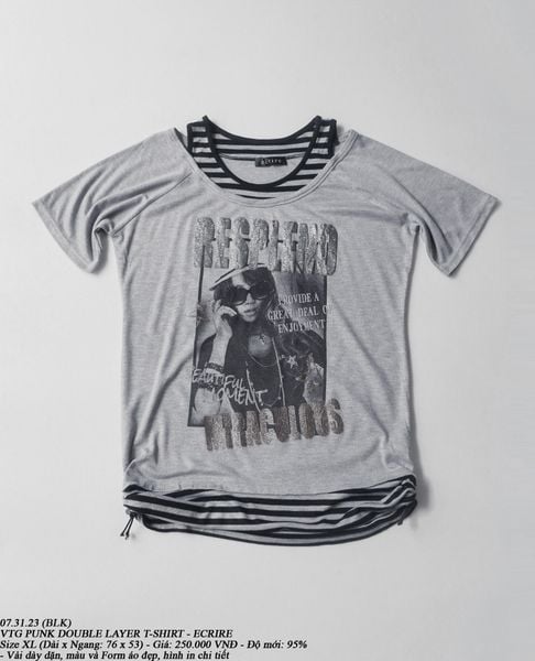  07.31.23 - VTG PUNK DOUBLE LAYER T-SHIRT - ECRIRE 