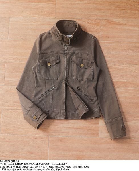 06.28.24 - VTG PUNK CROPPED DENIM JACKET - SHELL RAY 