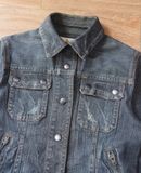  06.28.24 - VTG CROPPED PUNK DENIM JACKET - A.V.V by MICHEL KLEIN PARIS 