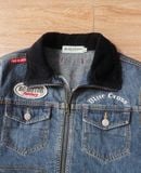  06.28.24 - VTG CROPPED DENIM JACKET - BLUE CROSS 