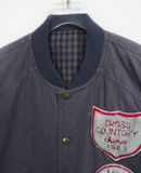  12.27.23 - VTG REVERSIBLE TWILL BASEBALL JACKET - CONPOSE CINQ 