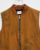 12.27.23 - VTG TWILL WORK VEST JACKET - W.W.G 
