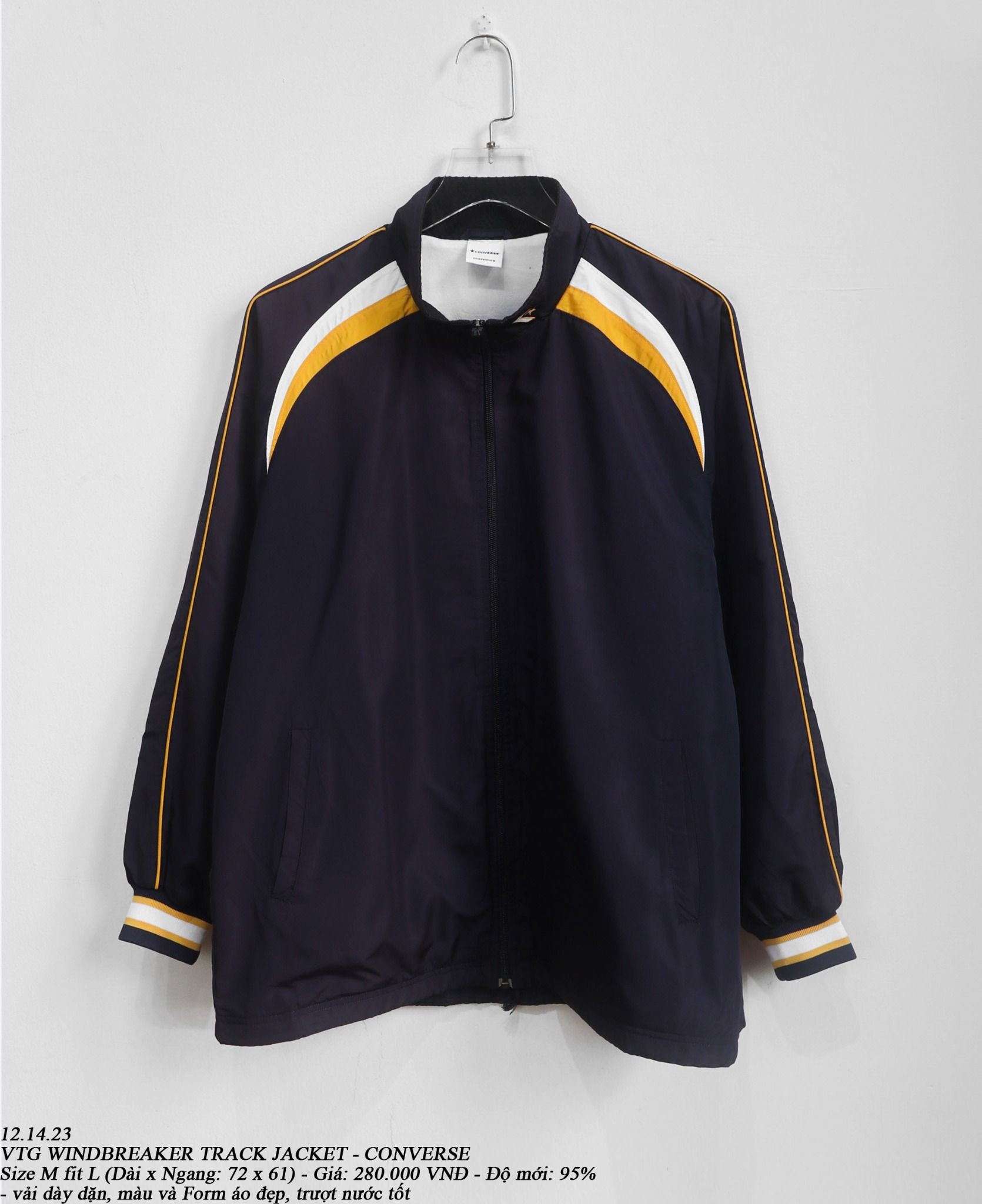  12.14.23 - VTG WINDBREAKER TRACK JACKET - CONVERSE 