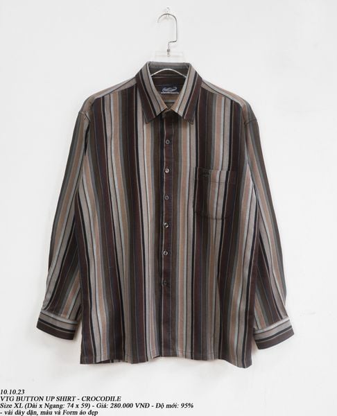  10.10.23 - VTG BUTTON UP SHIRT - CROCODILE 