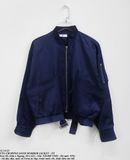  12.14.23 - VTG CROPPED SATIN BOMBER JACKET - DT 