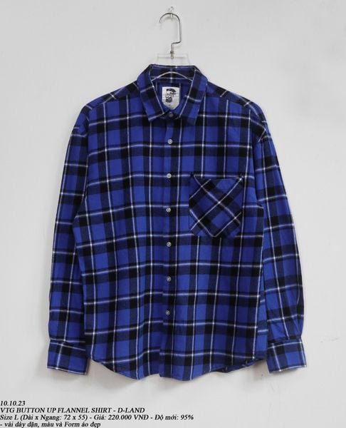  10.10.23 - VTG FLANNEL BUTTON UP SHIRT - D-LAND 