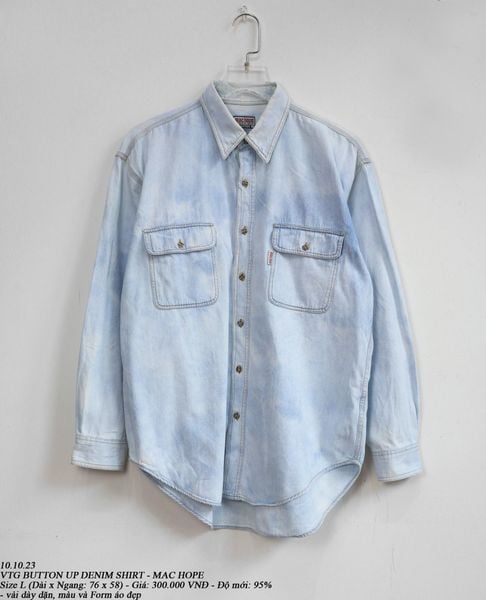  10.10.23 - VTG DENIM BUTTON UP SHIRT - MAC HOPE 