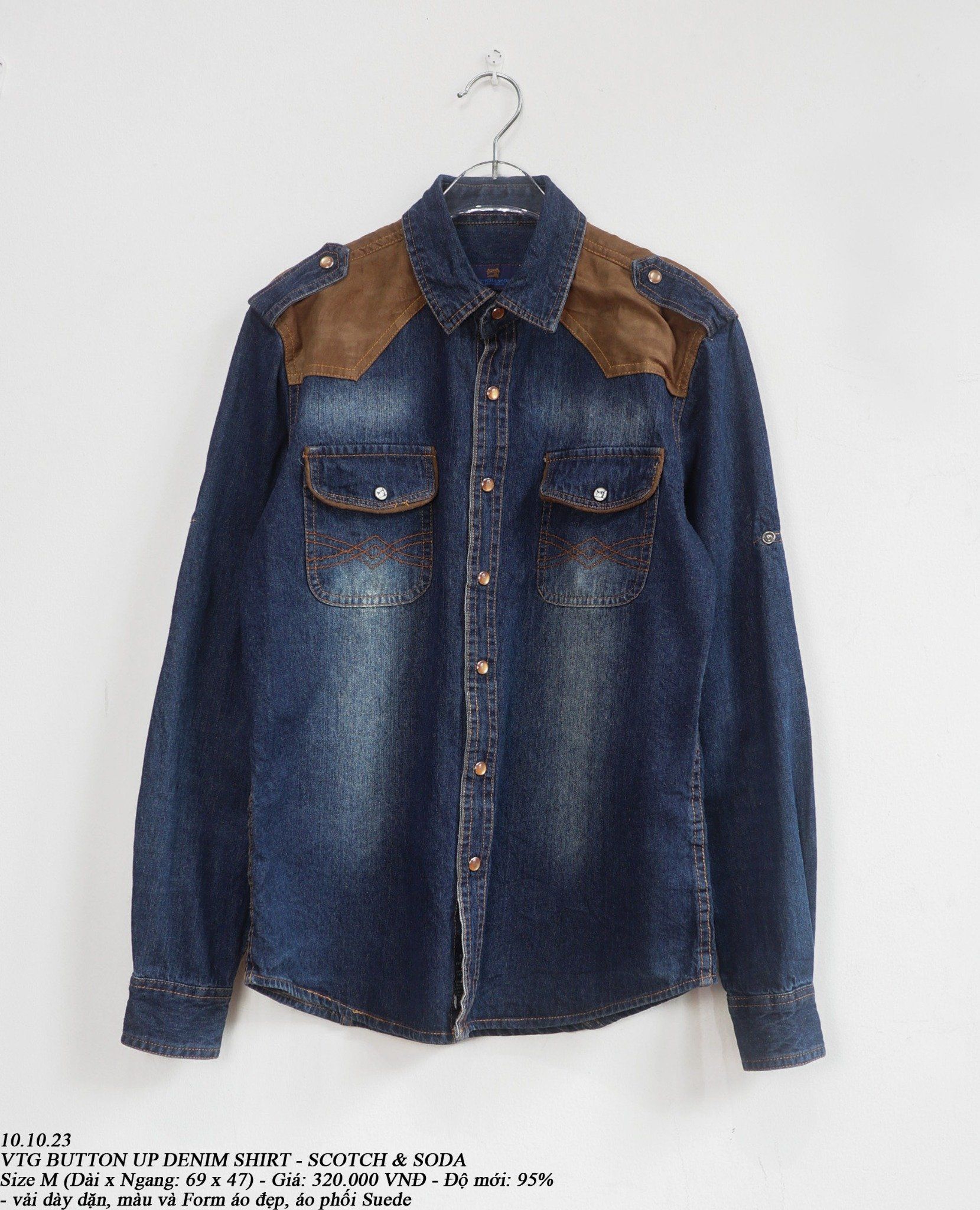  10.10.23 - VTG DENIM BUTTON UP SHIRT - SCOTH & SODA 