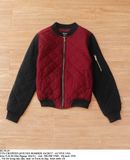  06.30.24 - VTG CROPPED QUILTED  BOMBER JACKET - ACTIVE USA 