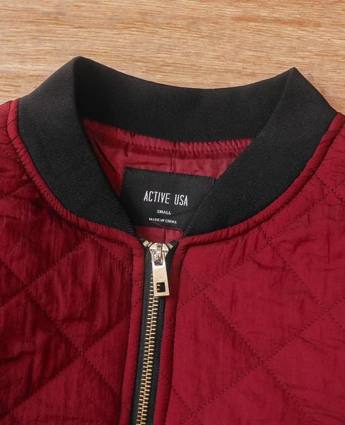  06.30.24 - VTG CROPPED QUILTED  BOMBER JACKET - ACTIVE USA 