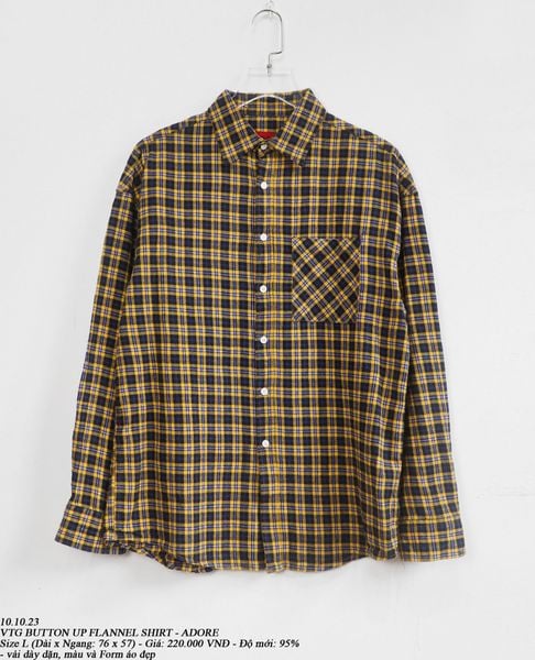  10.10.23 - VTG FLANNEL BUTTON UP SHIRT - ADORE 