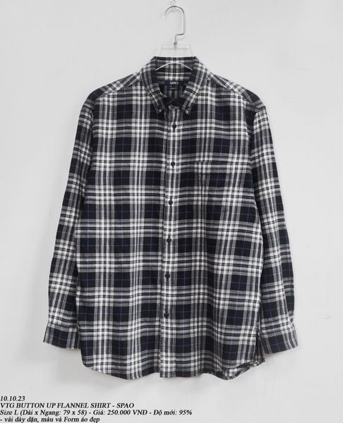  10.10.23 - VTG FLANNEL BUTTON UP SHIRT - SPAO 