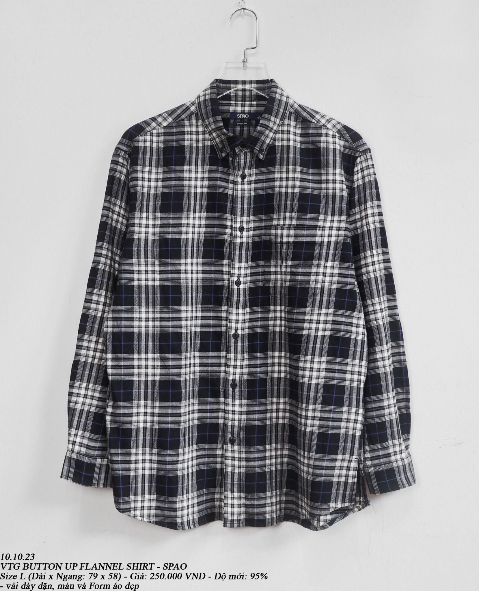  10.10.23 - VTG FLANNEL BUTTON UP SHIRT - SPAO 