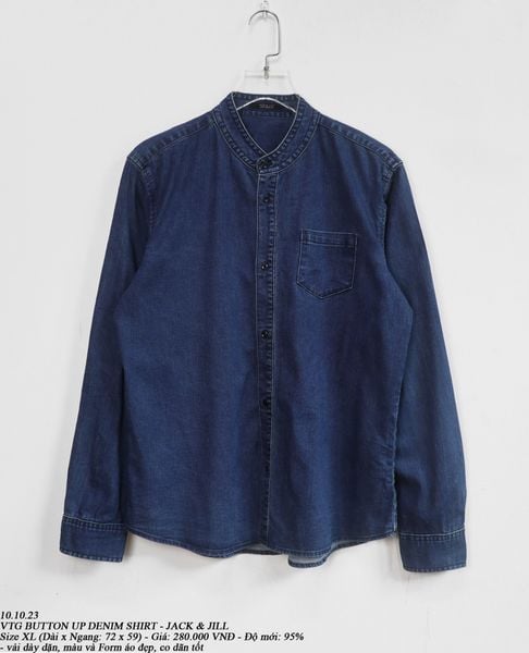  10.10.23 - VTG DENIM BUTTON UP SHIRT - JACK & JILL 