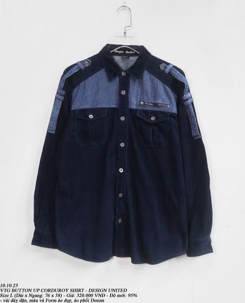  10.10.23 - VTG CORDUROY BUTTON UP SHIRT - DESIGN UNITED 