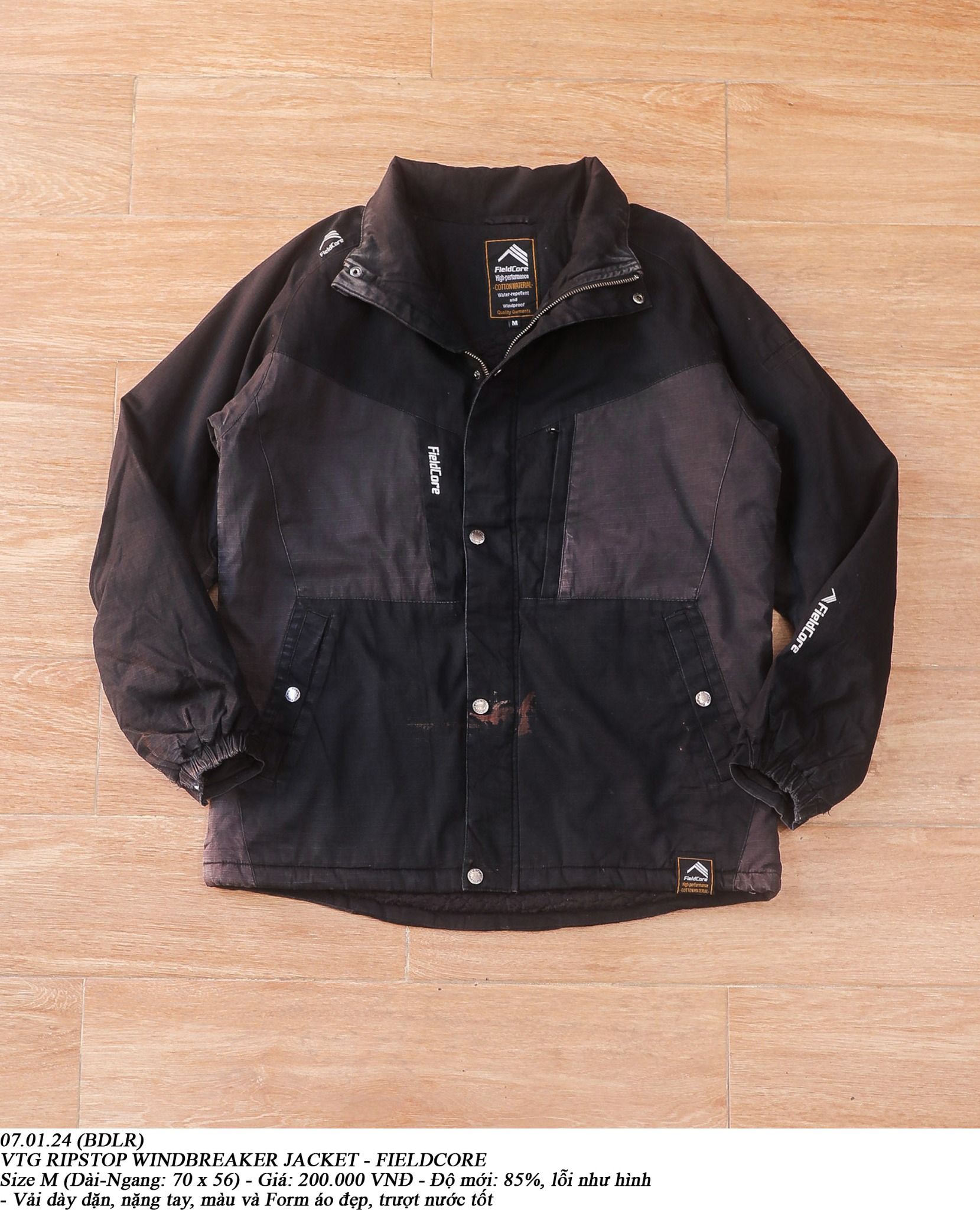  07.01.24 - VTG RIPSTOP WINDBREAKER JACKET - FIELDCORE 