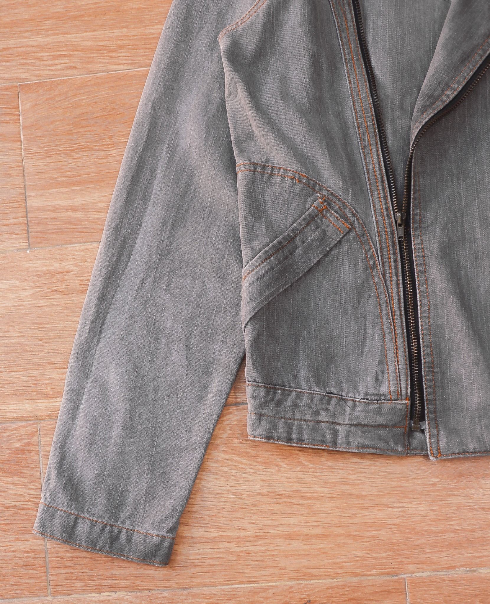  07.01.24 - VTG CROPPED BIKER DENIM JACKET - DJ HONDA 