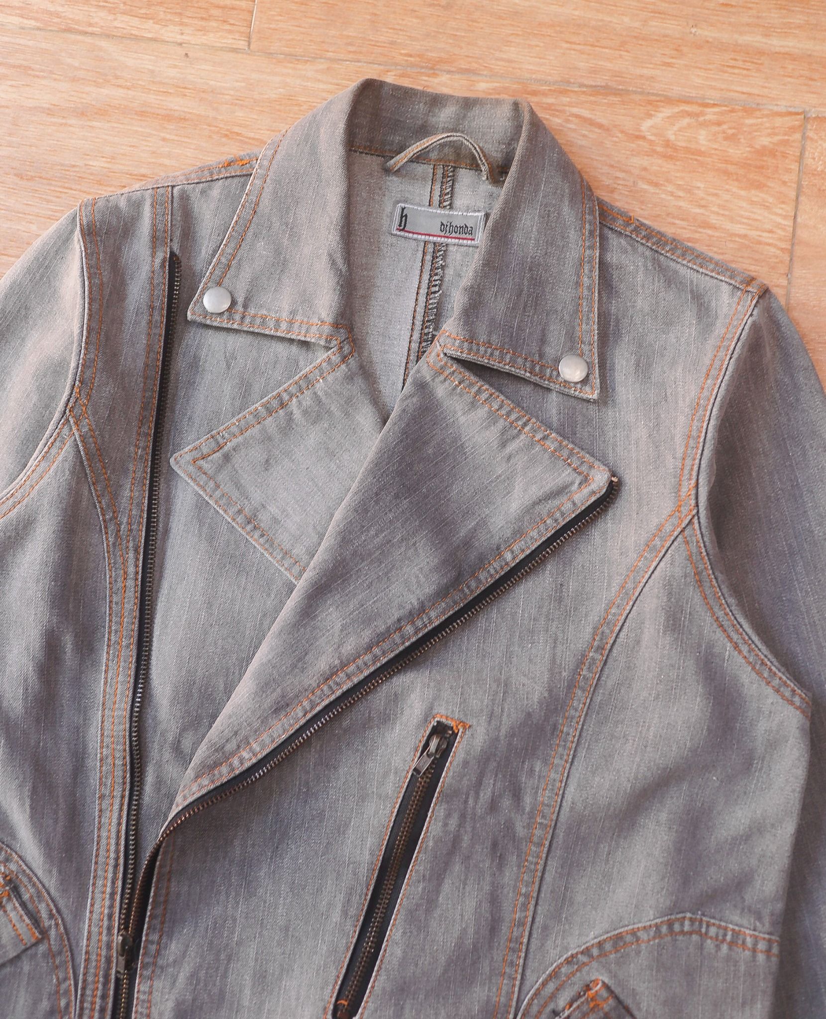  07.01.24 - VTG CROPPED BIKER DENIM JACKET - DJ HONDA 