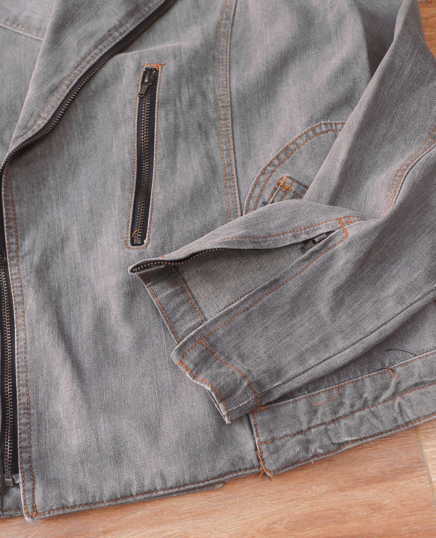  07.01.24 - VTG CROPPED BIKER DENIM JACKET - DJ HONDA 