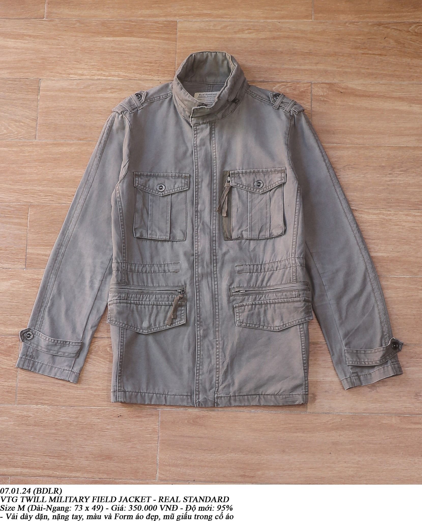  07.01.24 - VTG TWILL MILITARY FIELD JACKET - REAL STANDARD 