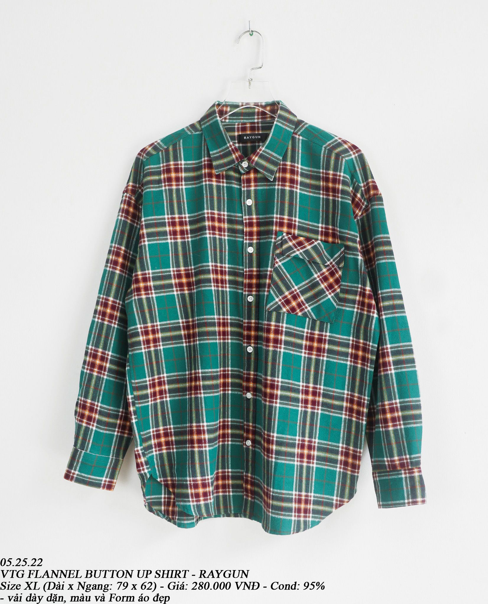  05.25.23 - VTG FLANNEL BUTTON UP SHIRT - RAYGUN 