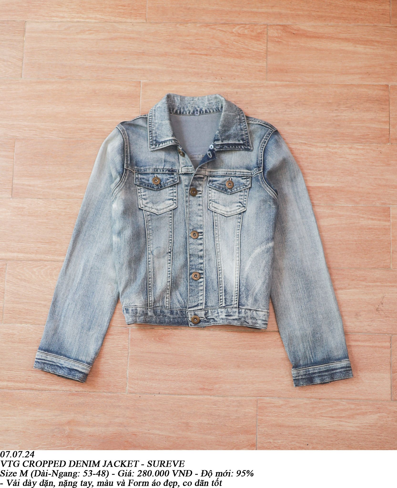  07.07.24 - VTG CROPPED DENIM JACKET - SUREVE 
