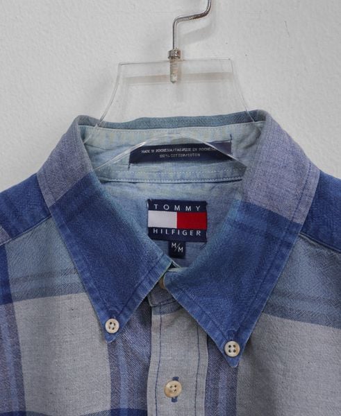  10.30.23 - VTG OVERSIZED BUTTON UP TWILL SHIRT - TOMMY HILFIGER 