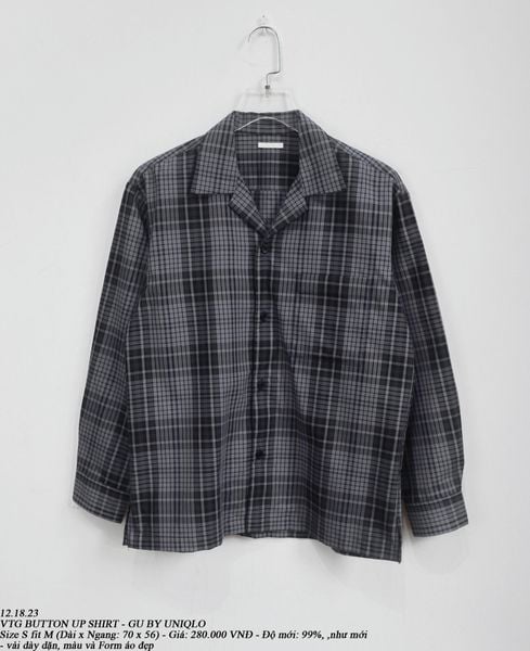  12.18.23 - VTG BUTTON UP SHIRT - GU by UNIQLO 