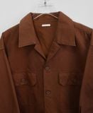  10.30.23 - VTG OVERSIZED BUTTON UP TWILL MILITARY SHIRT - GU by UNIQLO 