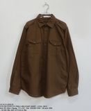  10.30.23 - VTG BUTTON UP TWILL MILITARY SHIRT - OVAL DICE 