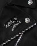  07.06.24 - VTG CROPPED BIKER DENIM JACKET - XOXO GIRLS 