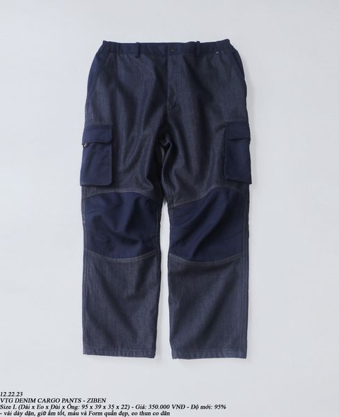  12.22.23 - VTG DENIM CARGO PANTS - ZIBEN 