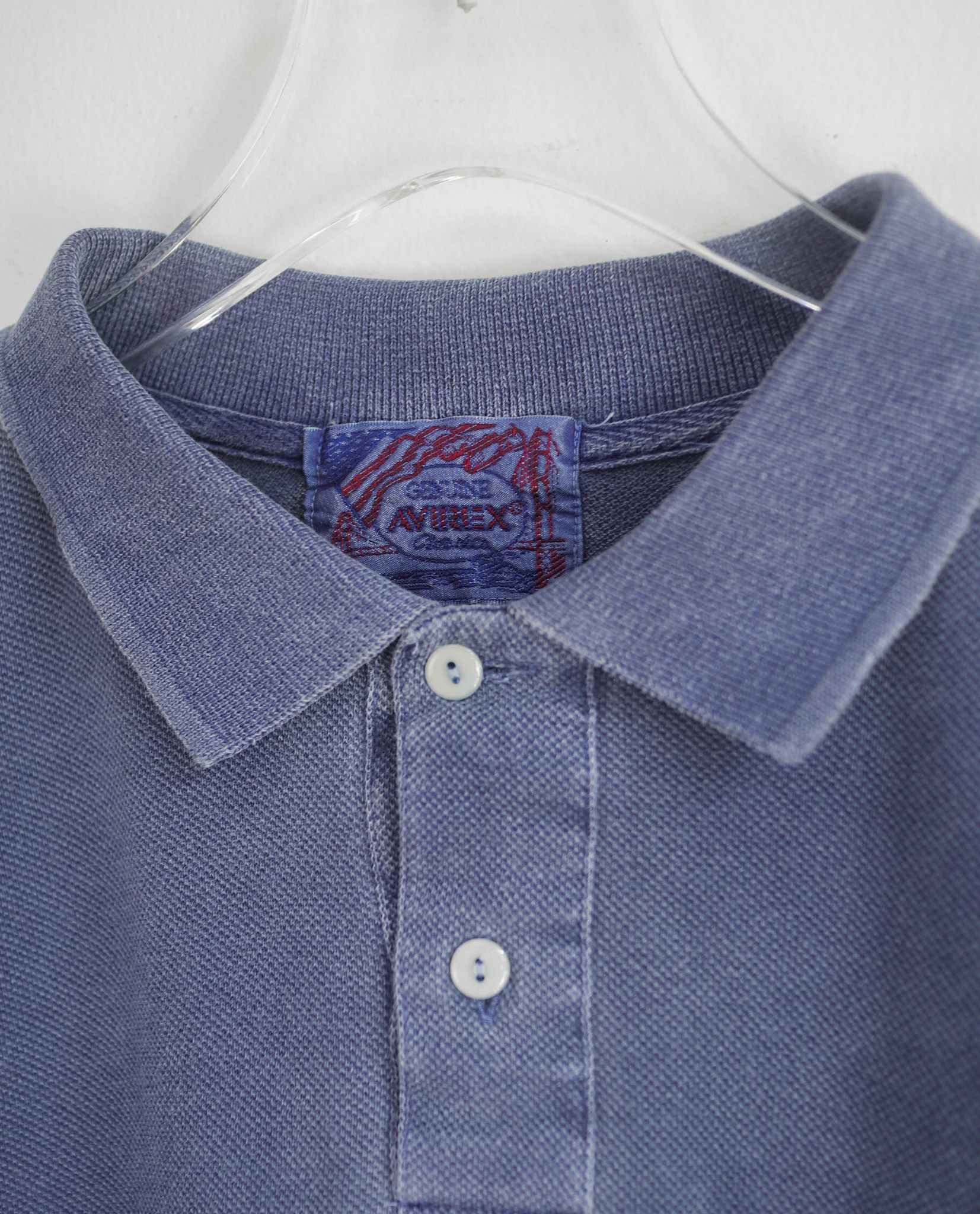  05.19.23 - VTG WASHED POLO SHIRT - AVIREX 