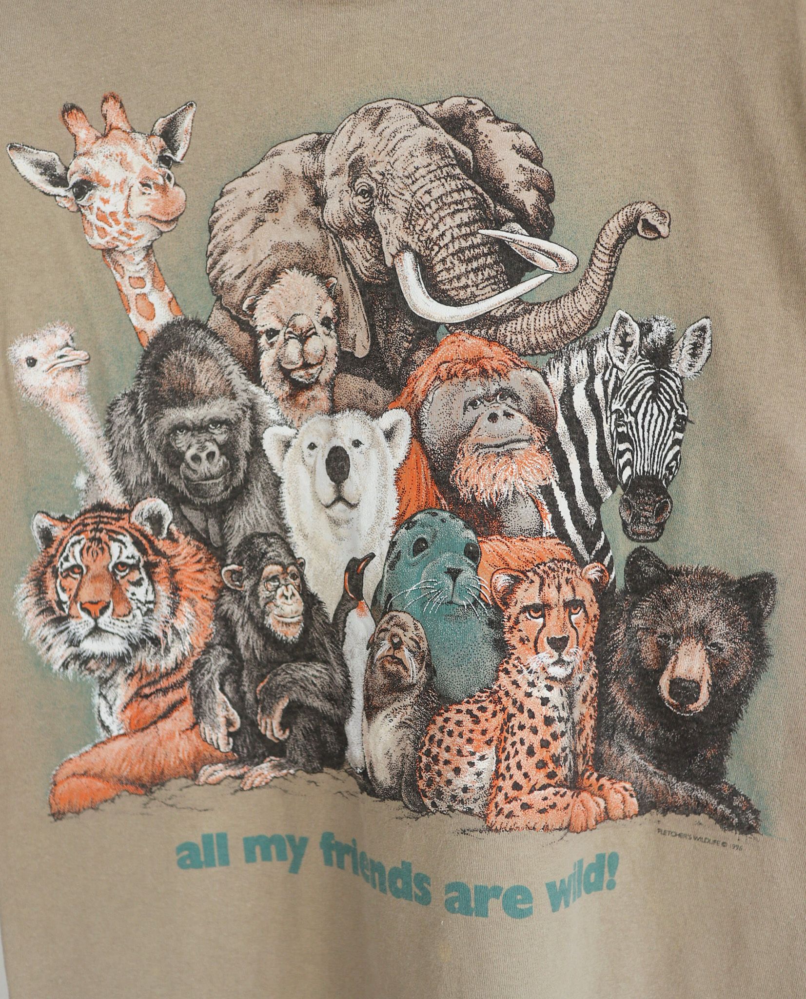  05.19.23 - VTG T-SHIRT -  FLETHER'S WILDLIFE 1996 